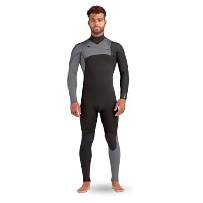 Body Glove Men's Variant 4/3MM Long Sleeve Chest-Zip Full Wetsuit Grey/Black