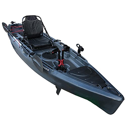 Reel Yaks 11ft Fishing Kayak Pedal Fin Drive Cobalt Black – Peach Frog