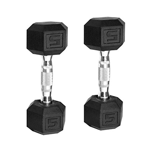 CAP Barbell Rubber Coated Dumbbell Set with Storage Rack (150-Pound) Black - Image 2