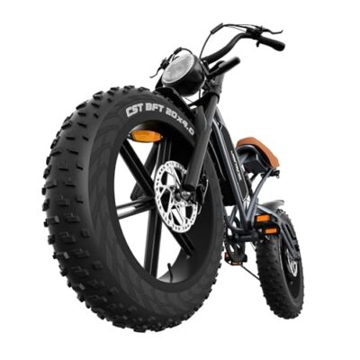 EOSBIKE JANSNO Electric Bike for Adults 20" x 4.0 Fat Tire Electric Bicycle Black