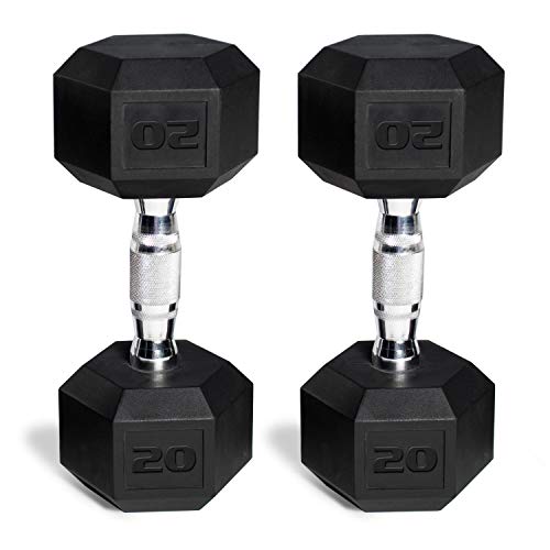 CAP Barbell Rubber Coated Dumbbell Set with Storage Rack (150-Pound) Black - Image 4