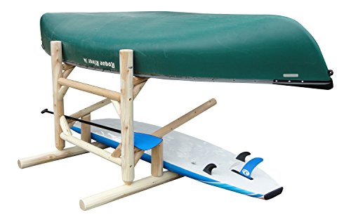 Log Kayak Rack 3 Place 1 Sided Kayak Rack Natural - Image 3