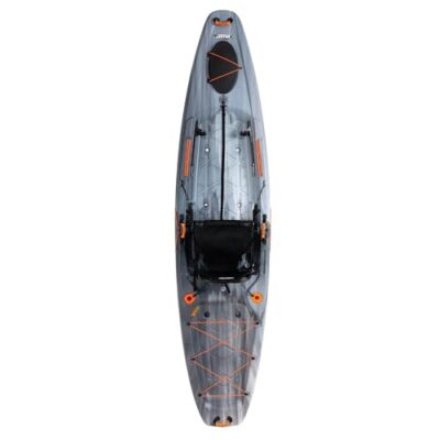 Lifetime Yukon Angler Sit-On-Top Fishing Kayak with Triple Rod Holder and Paddle 11' 6" Gray