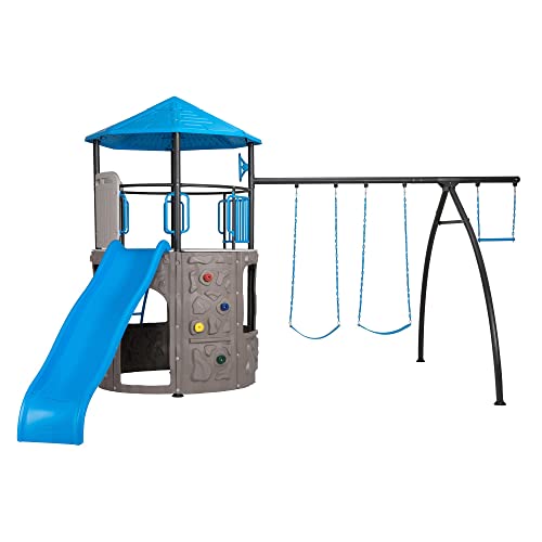 Lifetime Adventure Tower Swing Set Playset Malibu Blue