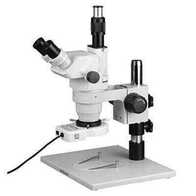 AmScope Professional Trinocular Stereo Zoom Microscope Chrome