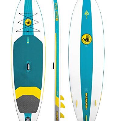Body Glove Navigator+ Inflatable Paddle Board Package Aqua/Yellow