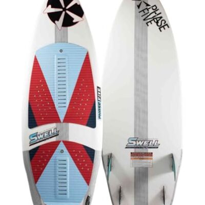 PHASE FIVE SWELL 58" Wakesurf Board White/Red/Blue