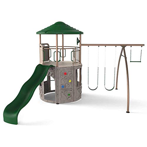 Lifetime Adventure Tower Swing Set Earthtone