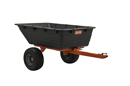 Agri-Fab 1,000 lb Tow Behind Poly Dump Cart Black/Orange