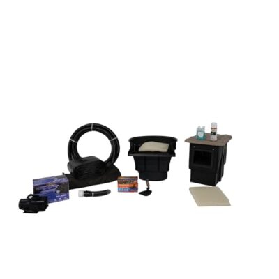 HALF OFF PONDS PondBuilder Crystal 4000 Complete Water Garden and Pond Kit with PVC Liner Black
