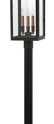 Hinkley Sutcliffe Collection Three Light 4W LED Outdoor Post Top/Pier Mount Oil Rubbed Bronze