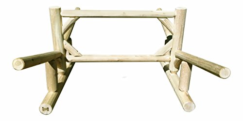 Log Kayak Rack 2-Place Double Sided Freestanding Kayak Storage Rack Unfinished - Image 3