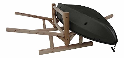 Log Kayak Rack 2-Place Double Sided Freestanding Kayak Storage Rack Unfinished - Image 5