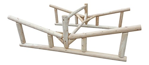 Log Kayak Rack 2-Place Rowboat Rack Unfinished - Image 4