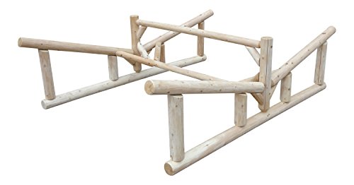 Log Kayak Rack 2-Place Rowboat Rack Unfinished - Image 3