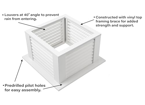 Good Directions Vinyl Manchester Louvered Cupola with Copper Roof, 16" x 32", White - Image 4