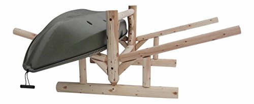 Log Kayak Rack 2-Place Double Sided Freestanding Kayak Storage Rack Unfinished - Image 4