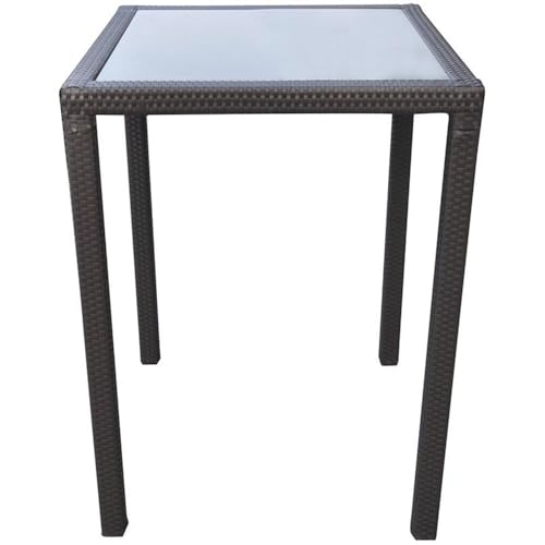 Armen Living Tropez Patio Wicker Bar Set Black - Image 6