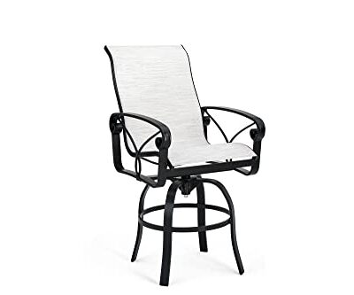 Winston Palazzo Sling High Back Swivel Balcony Stool Black Night/Blue Blush