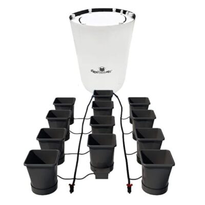 AutoPot 12 Pot XL Self-Watering Hydroponic System with 6.6 Gallon Pots and 60 Gallon FlexiTank Black