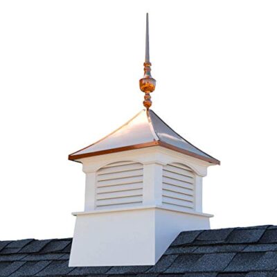 Good Directions 26" Square Coventry Vinyl Victoria Copper Finial Cupola White