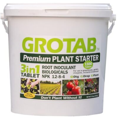 Envelor GROTAB 3-in-1 Plant Food Tablets 1500 Tabs Natural Fertilizer for Indoor Outdoor Plants