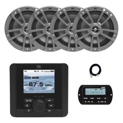 Enrock Marine JBL JAM5000N Marine Radio Receiver with 4x 6.5" Speakers Gray