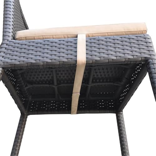 Armen Living Tropez Patio Wicker Bar Set Black - Image 8
