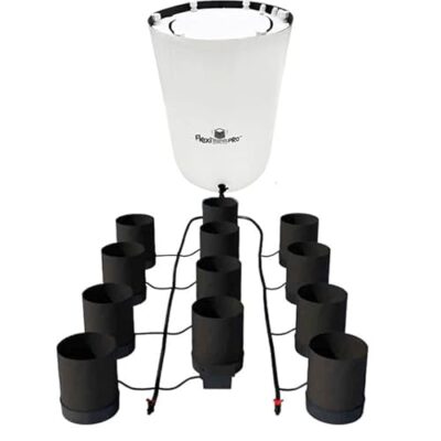 AutoPot 12 Pot GeoPot System with 3 Gallon Fabric Pots - Self-Watering Hydroponics, Black