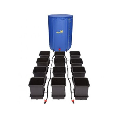 AutoPot 12 Pot System with 3.9 Gal Pots and 60 Gal FlexiTank - Self-Watering Hydroponic Indoor System Black