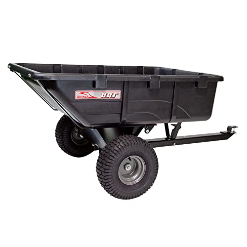 Brinly 180-Degree Full Dump Cart with Compression-Molded Bed Black - Image 2