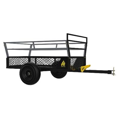Gorilla Carts Rugged Outdoor ATV Trailer Utility Garden Cart 1400 lb Capacity Black
