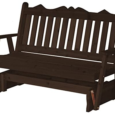 Furniture Barn USA Cedar 6' Royal English Glider Walnut Stain