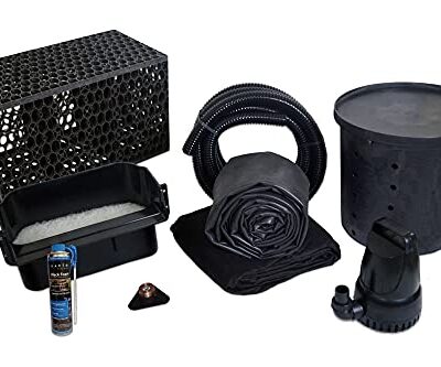 HALF OFF PONDS Simply Waterfalls 3300 Pond Free Waterfall Kit with MatrixBlox and 3000 GPH Pump Black