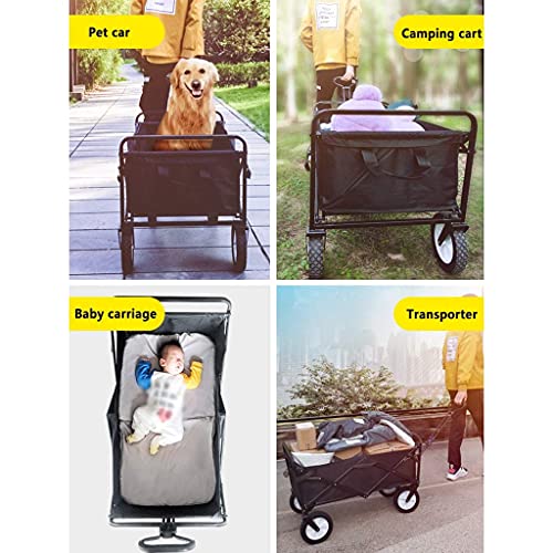 5sssallefaa Folding Utility Wagon Pull Along Cart for Outdoor Use, 60kg Load-Bearing - Image 5