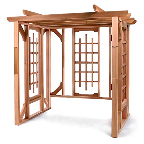 All Things Cedar PO72 Pergola Garden Arbor Natural Unstained Finish