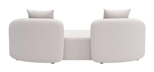 Zuo Sunny Isles Loveseat Beige - Image 5
