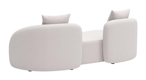 Zuo Sunny Isles Loveseat Beige - Image 6