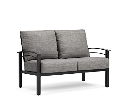 Winston Stanford Cushion Loveseat Textured Pewter