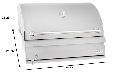 Blaze Grills 33" Built-In Charcoal Grill Silver - Image 7