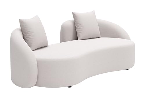 Zuo Sunny Isles Loveseat Beige - Image 7
