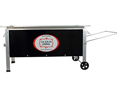 LA CAJA CHINA Model #2 100 LB Pig Roaster Outdoor Barbecue Rotisserie Grill Metal Jacket Black