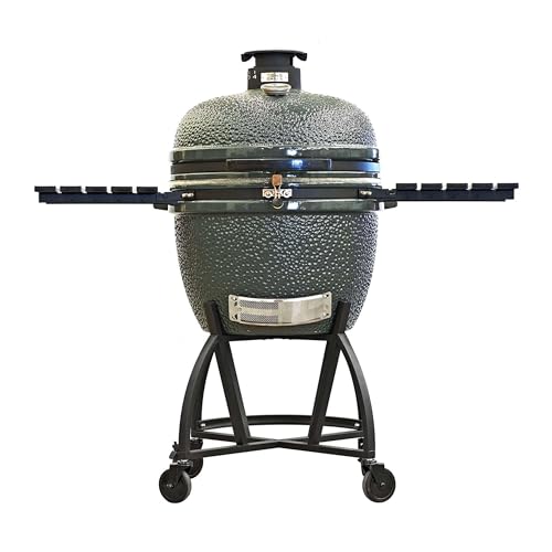 Slow 'N Sear Deluxe Kamado Grill 22" for Two-Zone Charcoal Cooking