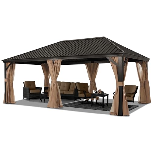 ABCCANOPY Hardtop Gazebo 12x20 Beige