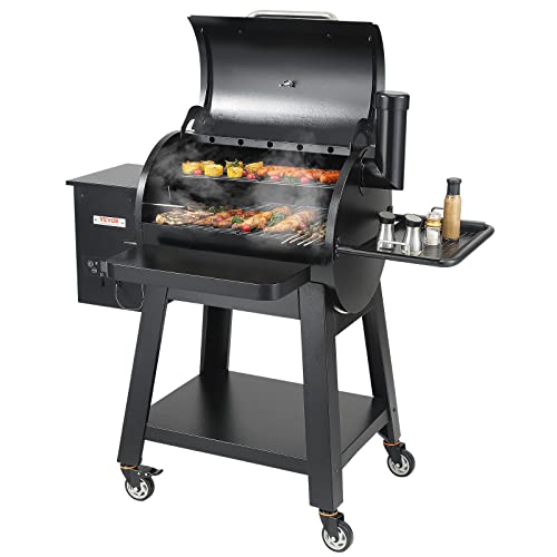 VEVOR Portable Wood Pellet Smoker Grill with PID Temperature Control Black