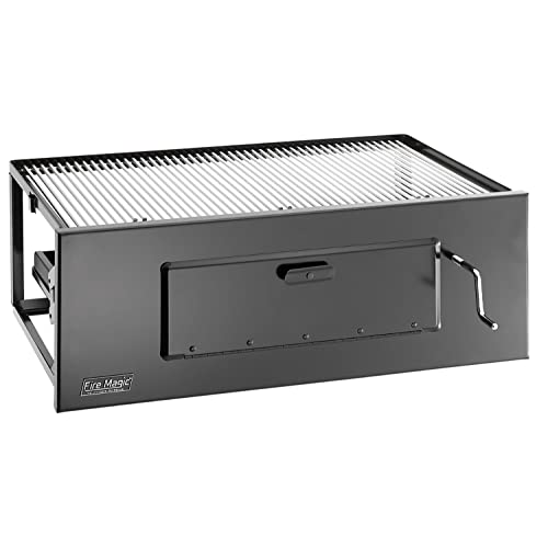 Fire Magic Lift-A-Fire Slide-In Charcoal Grill with Oven/Hood 30x18-Inch