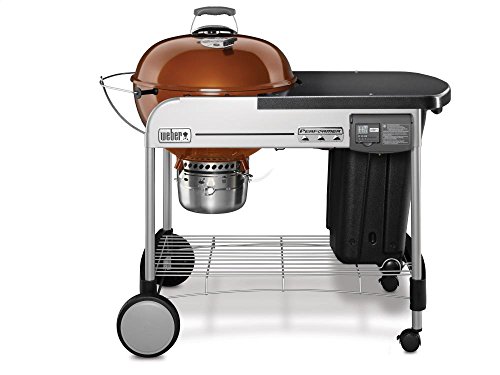 Weber Performer Deluxe Charcoal Grill 22-Inch Touch-N-Go Gas Ignition System Copper - Image 2