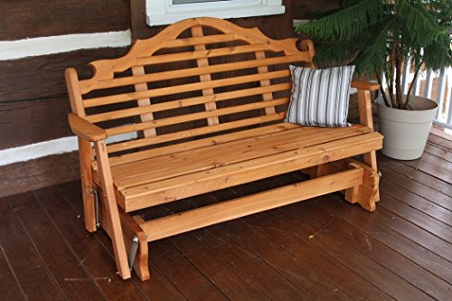A&L Furniture Co. Marlboro Glider Mushroom Stain