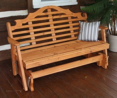 A & L Furniture Marlboro Glider Redwood Stain