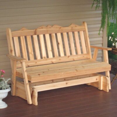 A & L Furniture Royal English Glider Mushroom Stain